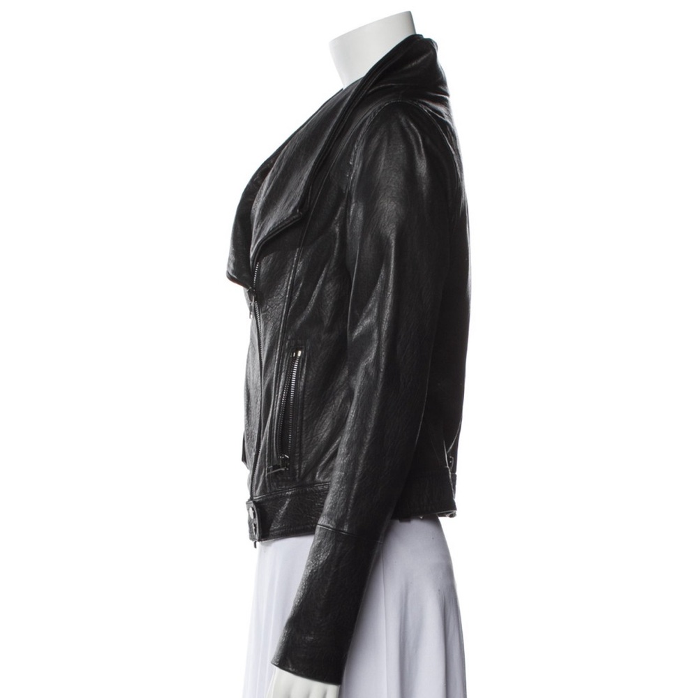 Vince Lamb Leather Biker Jacket Size Large - Picture 3 of 16